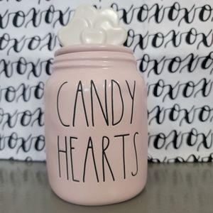 Rae Dunn Matte Pink Candy Hearts Baby Canister - Valentine's Day Decor